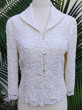 Talbots Formal Lace Blazer 2P